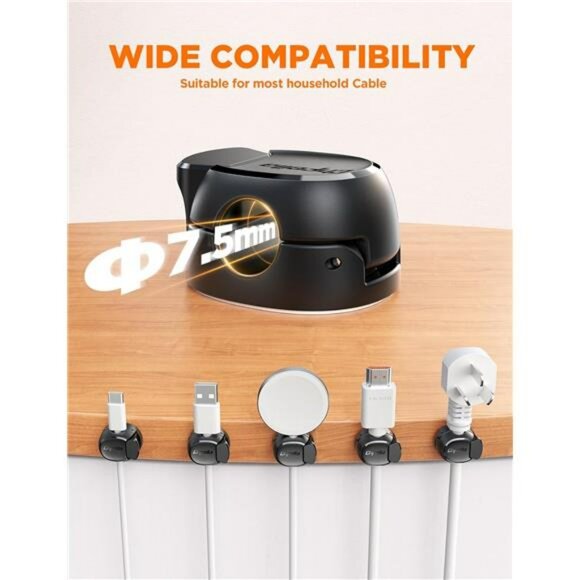 Cord organizer cable clips adhesive wire holder desk charger cord management set - Picture 6 of 7